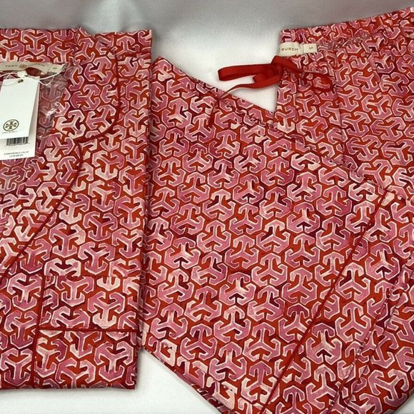 TORY BURCH LEANNE 3T PINK MULTI PRINT PAJAMAS 2PCS SET SIZE XXL - Picture 2 of 5